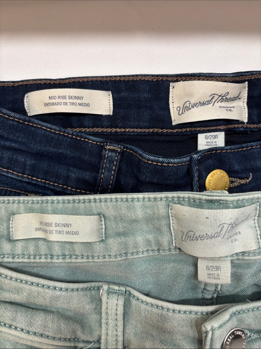 Universal Women's Skinny Jeans — Olive Green & Dark Blue (Bundle) - Picture 2 of 11